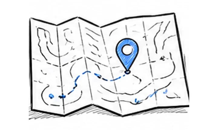 Mapping route illustration